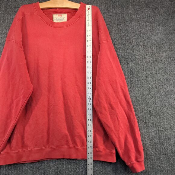 Levi's Men's Pullover Sweatshirt Red Medium Crew Neck Regular Fit Vintage USA - Picture 11 of 13